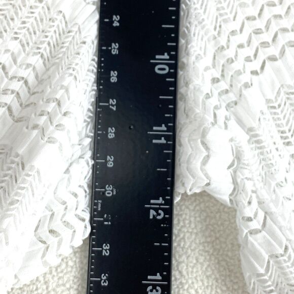 Jordan Taylor White Mesh Pants M Swimsuit Cover Up Wide Leg Resort Beachwear - Picture 7 of 14